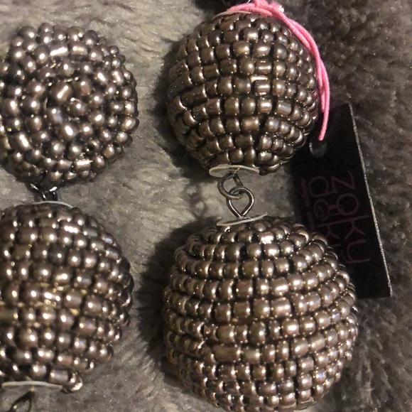 Dark Silver Trio Earrings-NWT - Picture 4 of 5